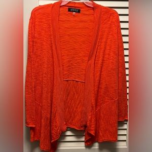 KASPER 2X Orange long Sleeve cardigan.
